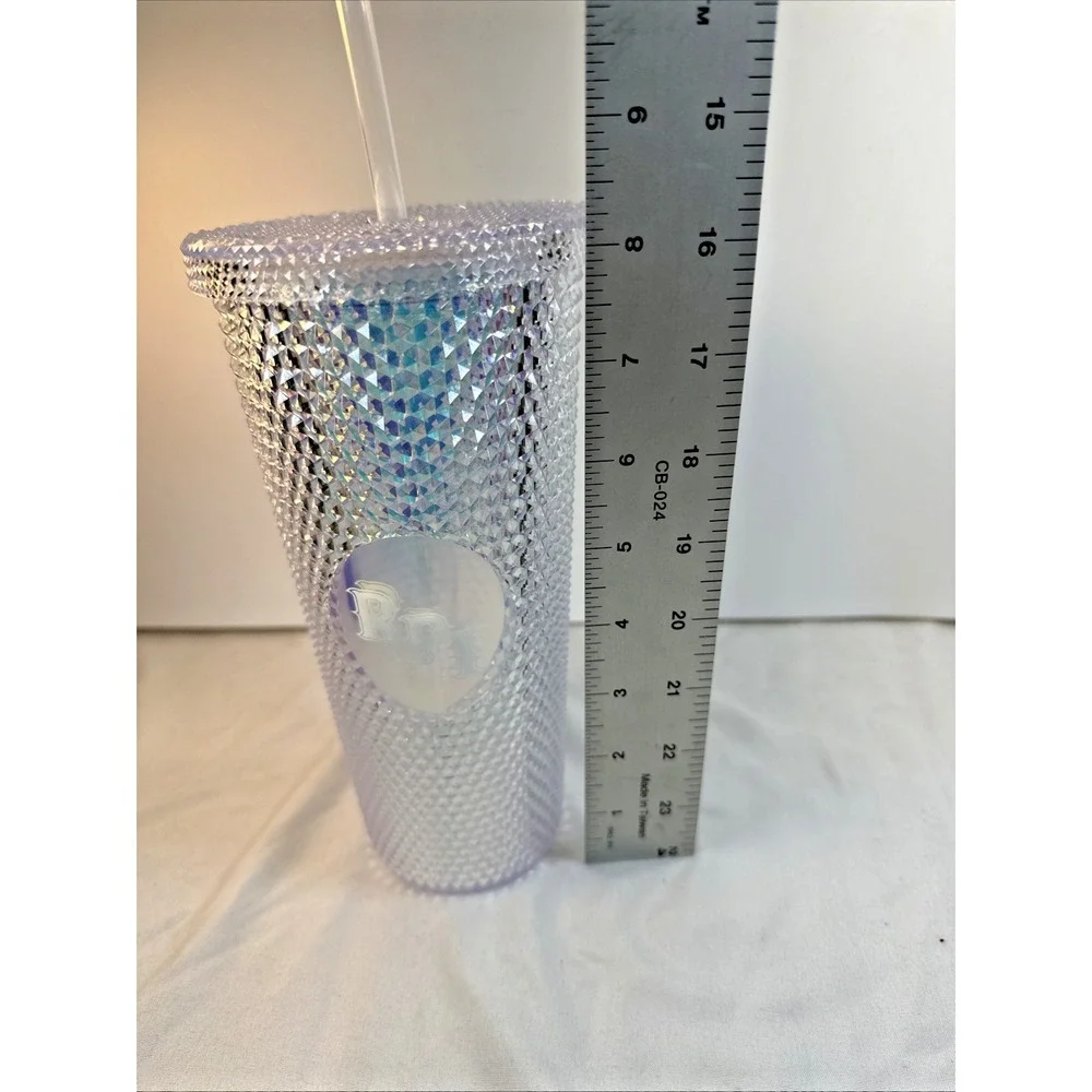 RPI Rensselaer Polytechnic Sparkly Silver Iridescent Bling  Tumbler 24 oz NWOT